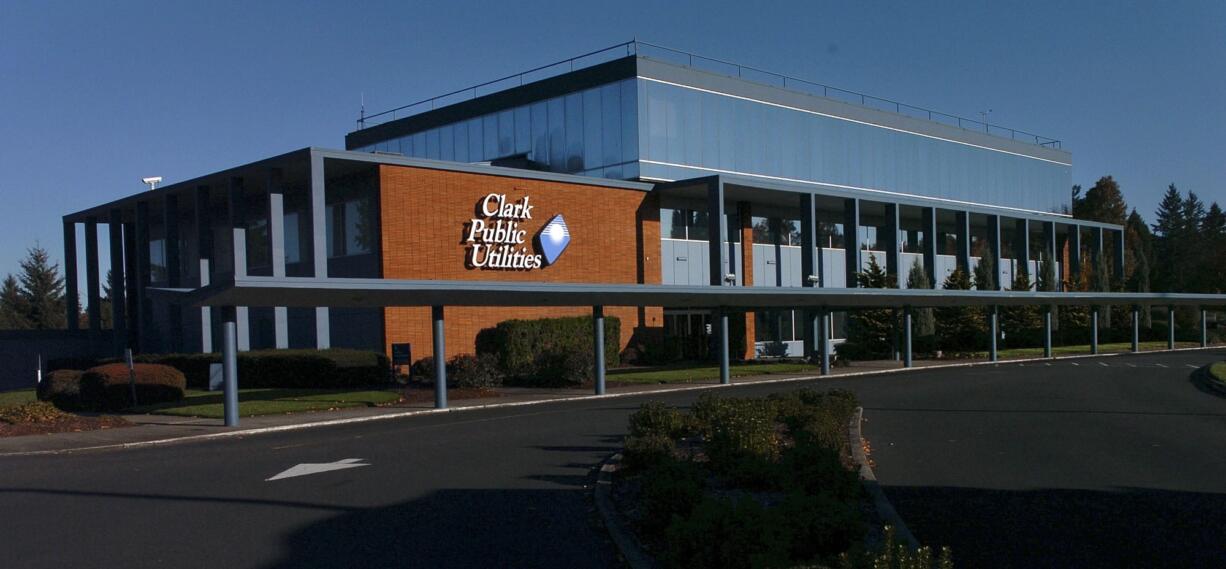 The Clark Public Utilities building at 1200 Fort Vancouver Way.