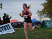 Emma Jenkins of Camas placed fourth at the 4A state cross country championships on Saturday, Nov. 4, 2017 at Pasco.