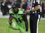 Seattle Seahawks strong safety Kam Chancellor (31) during an NFL football game against the Arizona Cardinals, Thursday, Nov. 9, 2017, in Glendale, Ariz.