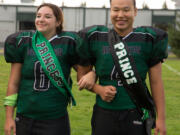 Annie Kvamme and John Smart, teammates on the Washington School for the Deaf football team and homecoming court.