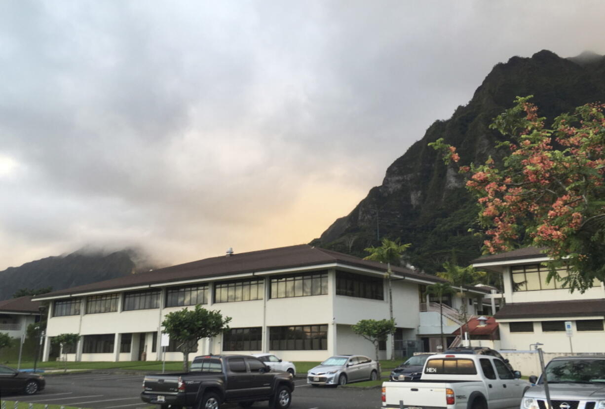 The Hawaii State Hospital is shown in Kaneohe, Hawaii, on Tuesday. The search for a dangerous man who escaped from the Hawaii psychiatric hospital moved to California after authorities said Tuesday he boarded a flight to the state from Maui two days earlier. Randall Saito, who was acquitted of a 1979 murder by reason of insanity, left the state hospital outside Honolulu on Sunday, took a taxi to a chartered plane that took him to the island of Maui and then boarded another plane to San Jose, California, Honolulu police said.