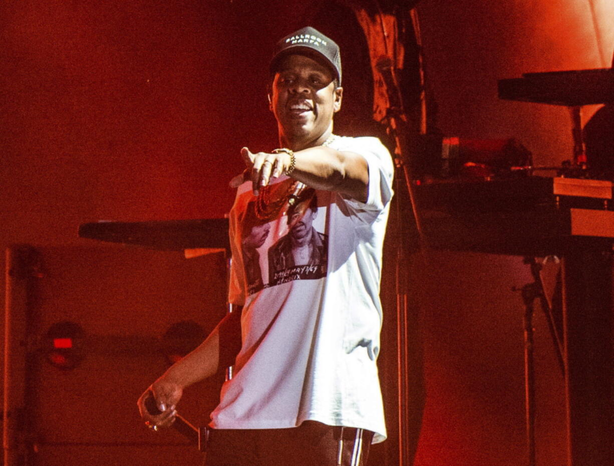 Jay-Z performs at the Austin City Limits Music Festival in Austin, Texas. The rapper was nominated for eight Grammy nominations on Tuesday, Nov. 28. The 60th Annual Grammy Awards will air on CBS, Sunday, Jan. 28, 2018 in New York.