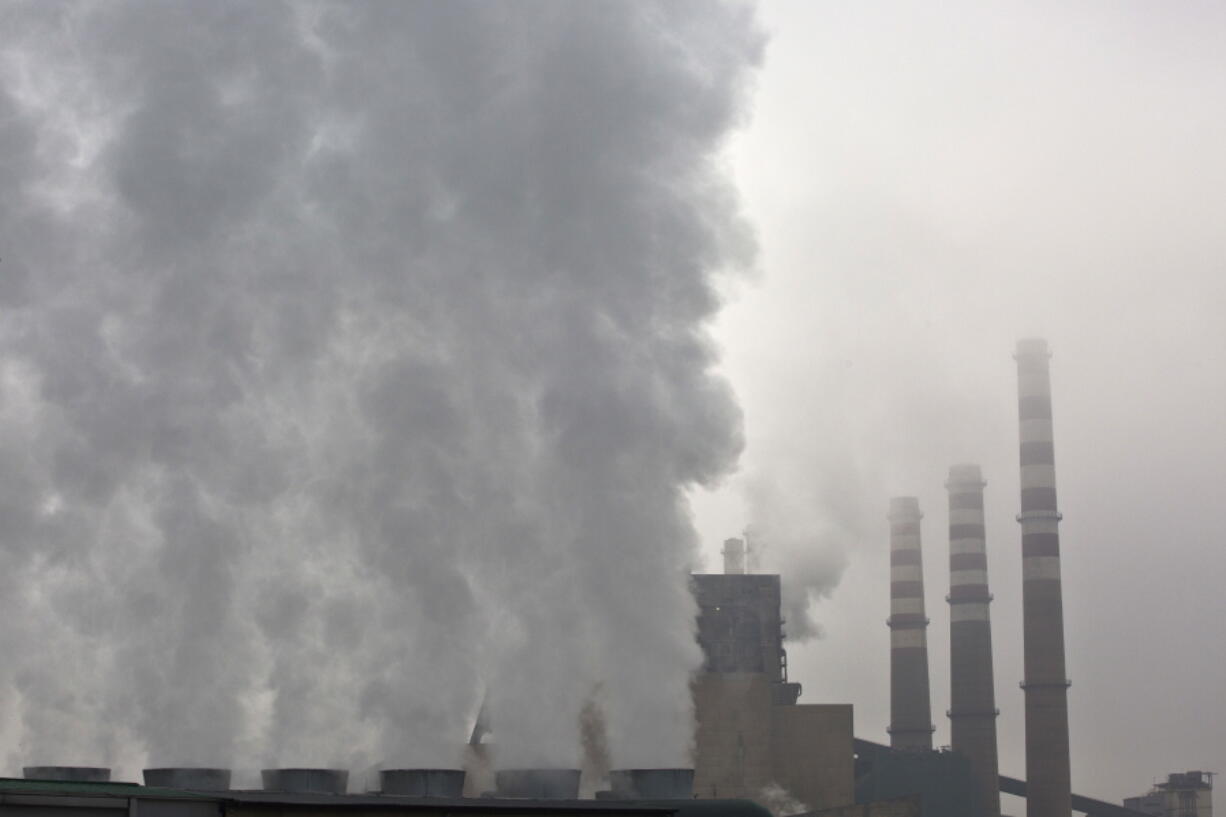 Smoke and steam billow from the chimneys of the Kosovo A power plant, near Obilic, Kosovo on Nov. 10. The COP 23 Fiji UN Climate Change Conference is taking place in Bonn, Germany.