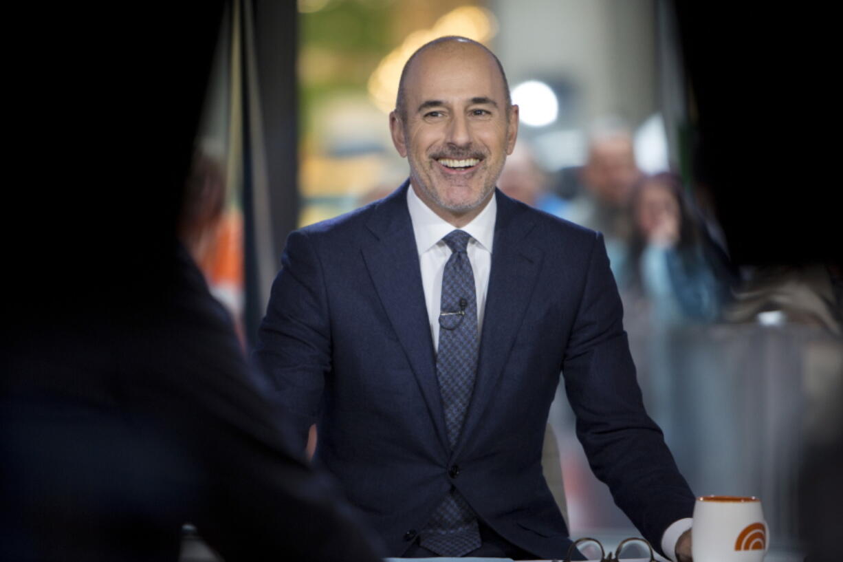 Matt Lauer during a broadcast of the “Today,” show in New York. NBC News fired the longtime host for “inappropriate sexual behavior.” Lauer’s co-host Savannah Guthrie made the announcement at the top of Wednesday’s “Today” show.