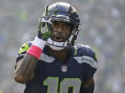 Seattle Seahawks receiver Paul Richardson celebrates after scoring his second touchdown against Houston on Oct. 29. He leads the team with five TD catches.