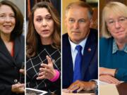 From left: Sen. Maria Cantwell, Rep. Jaime Herrera Beutler, Gov. Jay Inslee and Sen.