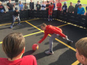 Brush Prairie: Hockinson Middle School has a new octoball court thanks to a high schooler’s Eagle Scout project.