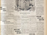 A photo of the Vancouver Daily Columbian’s front page for Dec. 25, 1917.