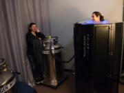 Columbian health reporter Marissa Harshman tries the Cryosauna at 3Six0 Fitness in Vancouver.