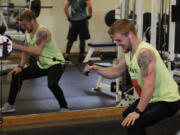 Keaton Wilbanks works out at Lake Shore Athletic Club Sunday afternoon. It’s good to see a glut of new faces at the club come the new year, he said.