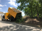 A delivery of browse is unloaded at the St. Louis Zoo. St.