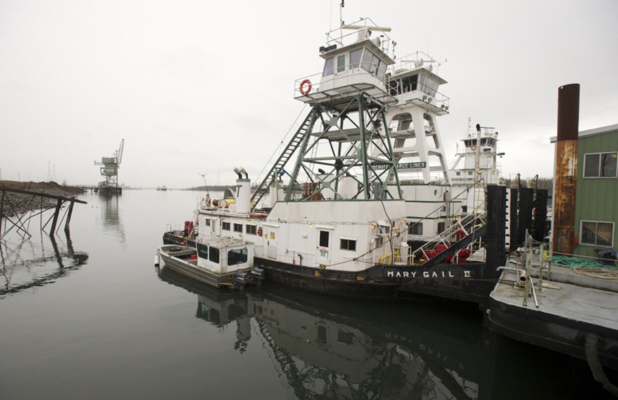 Gary Stonewall gives The Columbian a tour of a Tidewater Barge Lines tug in 2013.