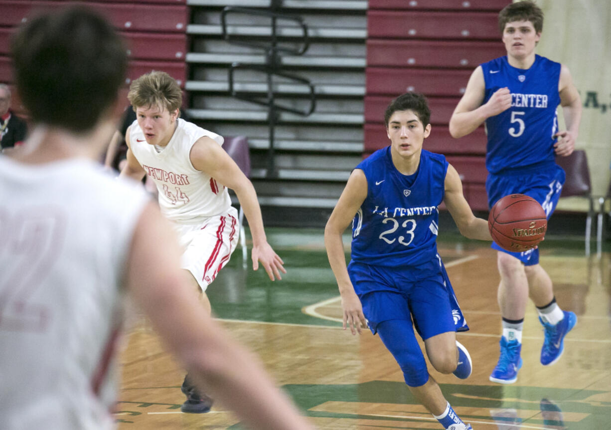 Hunter Ecklund was first-team all-league as a freshman. This year, the guard hopes to lead La Center back to the state tournament.