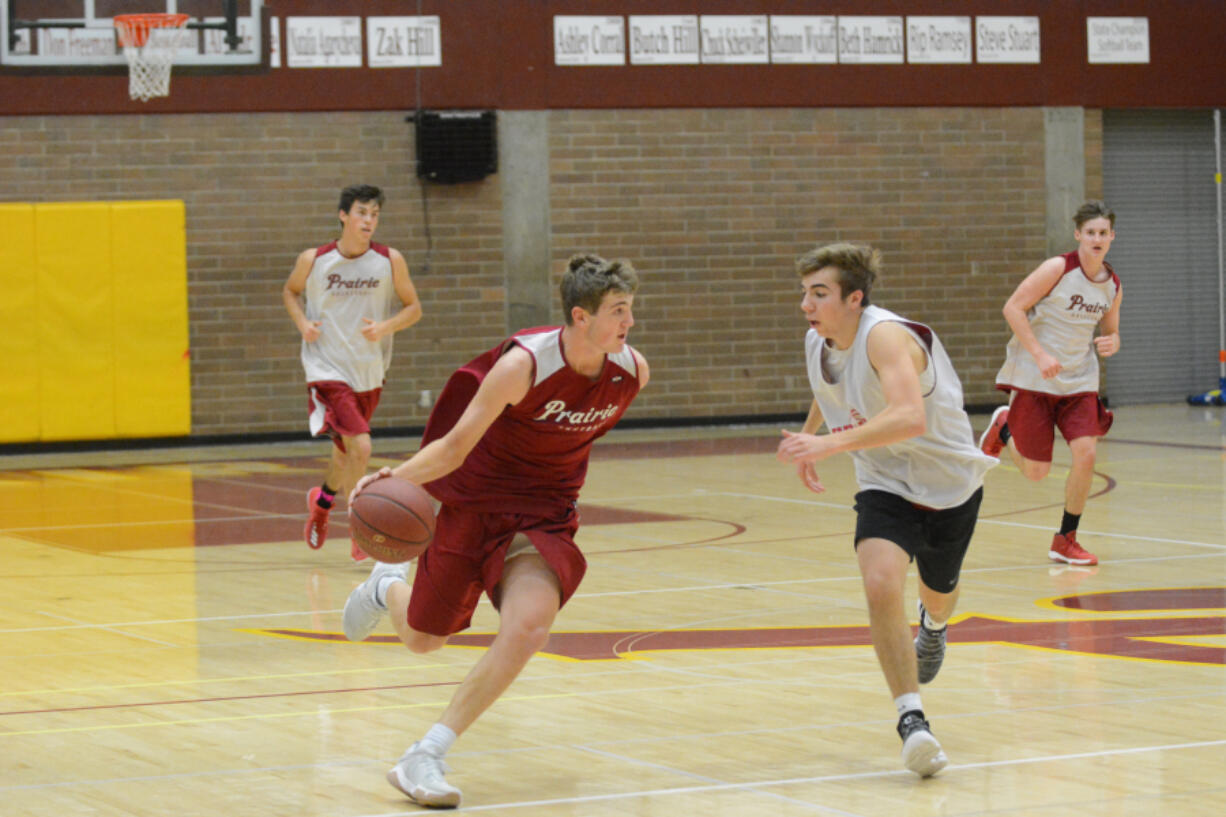 Dante Heitschmidt, left, is among three returning starters at Prairie looking to fill the shoes of league MVP Seth Hall.