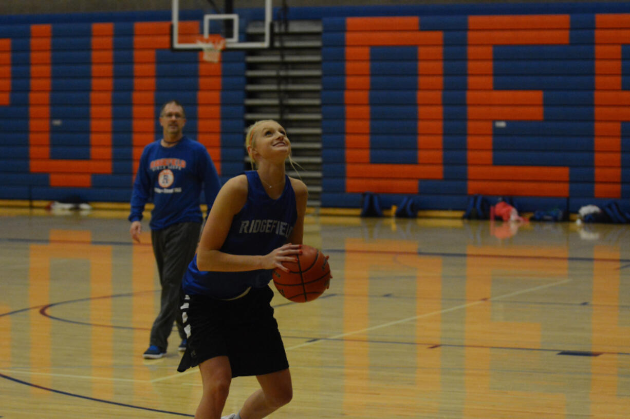 Micah Rice/The Columbian Six-foot junior Karli Oliver is one of three returners this season for Ridgefield.