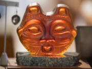 “She Who Watches” by artist Lillian Pitt, at the Friends of Fort Vancouver store.