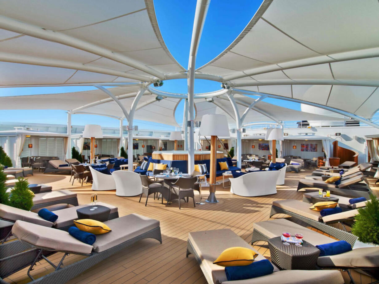 A sun deck on the Seabourn Encore, now taking travelers on intrepid trips around Alaska.