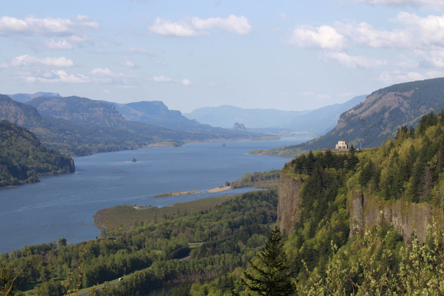 This file photo taken Thursday, May 12, 2011, shows the Columbia River near Corbett, Ore. Politicians from both major U.S. parties are praising a decision to start negotiations early next year over the future of a treaty between America and Canada that governs hydropower and flood control operations along the Columbia River, which starts in British Columbia and flows into the U.S., eventually ending at the Pacific Ocean.