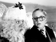 Nine-year-old Ralphie (Peter Billingsly), right, and a terrifying creature in the satire “A Christmas Story.”