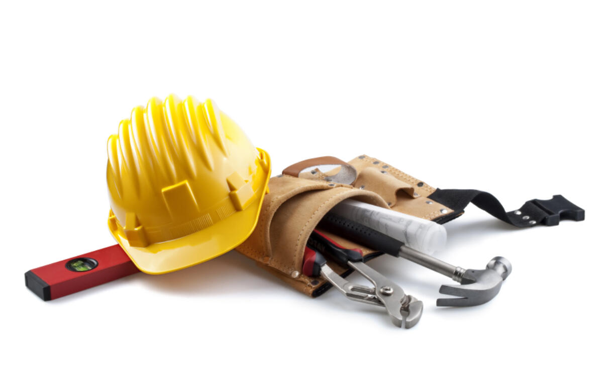 Hard hat with tools