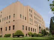 The Clark County Courthouse, shown in May 2014, has had metal detectors and scanners since 2000.