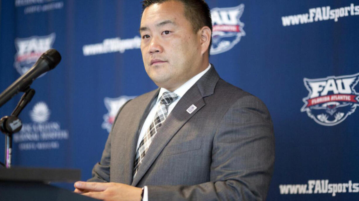 Patrick Chun, who spent the past five years leading the sports programs at Florida Atlantic University, will be introduced as athletic director at Washington State on Tuesday.