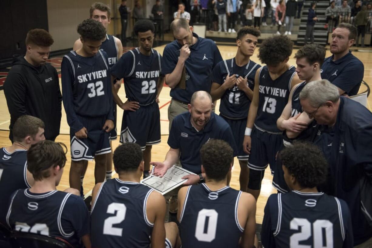 A new survey being circulated by WIAA aims to train coaches like Skyview’s Matt Gruhler, above, to help players with mental health issues.