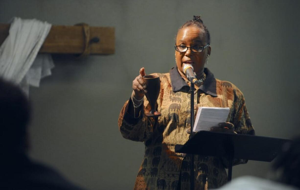 Marcella Leonard, one of the grandchildren of the “Million Dollar Grandma,” will discuss jazz singer Mary Elizabeth Lockridge in the opening First Thursday talk of 2018 at the Clark County Historical Museum. Leonard is shown at last month’s Kwanzaa celebration.