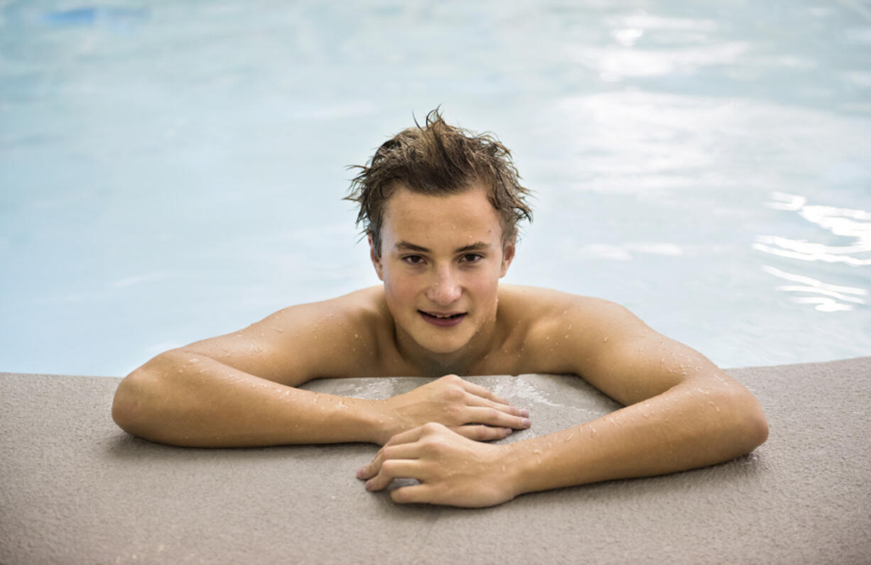 Evergreen sophomore Ilia Zablotoviskii is pictured at Propstra Aquatic Center on Thursday afternoon, Jan. 18, 2018.