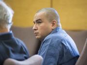 Ricardo Gutierrez Jr., who’s accused of brutally beating his girlfriend’s toddler to death in May 2016, waits for his bench trial to begin Monday in Clark County Superior Court. Prosecutors rested their case Wednesday.