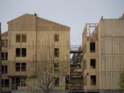 Construction continues on the 134th Street Lofts in November.