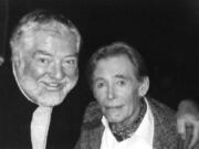 Courtesy David Sabin David Sabin looks just like some guy named Hemingway. In this 1995 photo his arm is around Peter O’Toole, with whom he shot a Pizza Hut commercial.