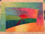 “Sunrise ... Sunset?” quilt by Linda Pritchard, Technology Services.