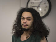 Isaac Depre Frazier makes a first appearance Tuesday, Jan. 2, 2018, in Clark County Superior Court in connection with two recent shootings in Vancouver.