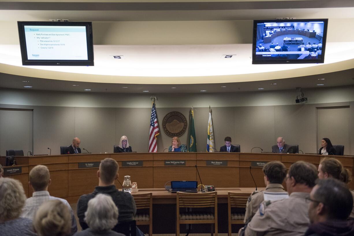 The Vancouver City Council has its first meeting of the year Jan. 8 at City Hall.