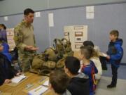 Washougal: Jeff Dolezal with the National Guard was one of the guests at Gause Elementary School’s Career Day, which capped off College and Career Week.