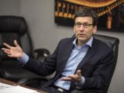 Washington Attorney General Bob Ferguson meets with the Columbian Editorial Board on Wednesday morning, Jan. 31, 2018.