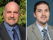 Dan Chandler, left, assistant county administrator for Clackamas County, Ore., and Randall Partington, administrator for Finney County, Kan., are a finalists for the open Clark County manager position.