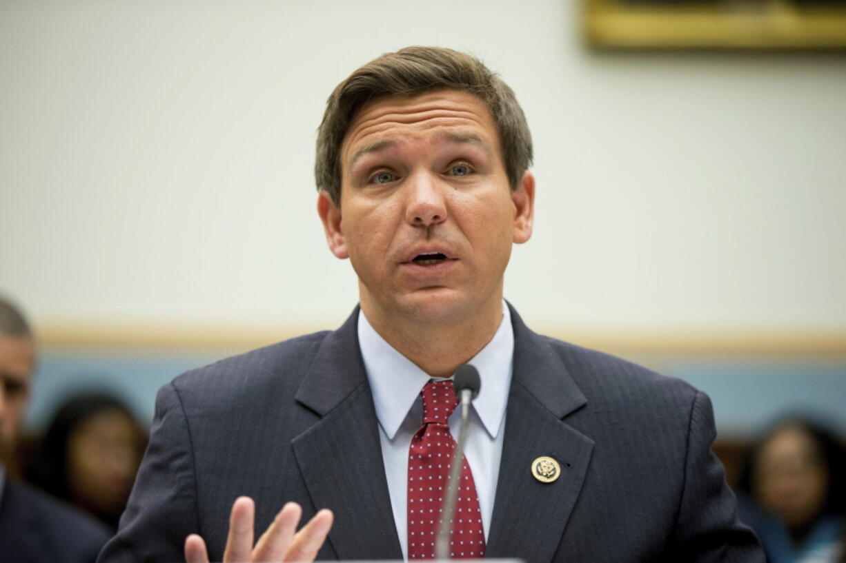 House Judiciary Committee member Rep. Ron DeSantis, R-Fla. testifies on Capitol Hill in Washington. DeSantis announced Friday he’ll join a crowded field seeking to succeed Florida Gov. Rick Scott, who leaves office in early 2019 to term limits.