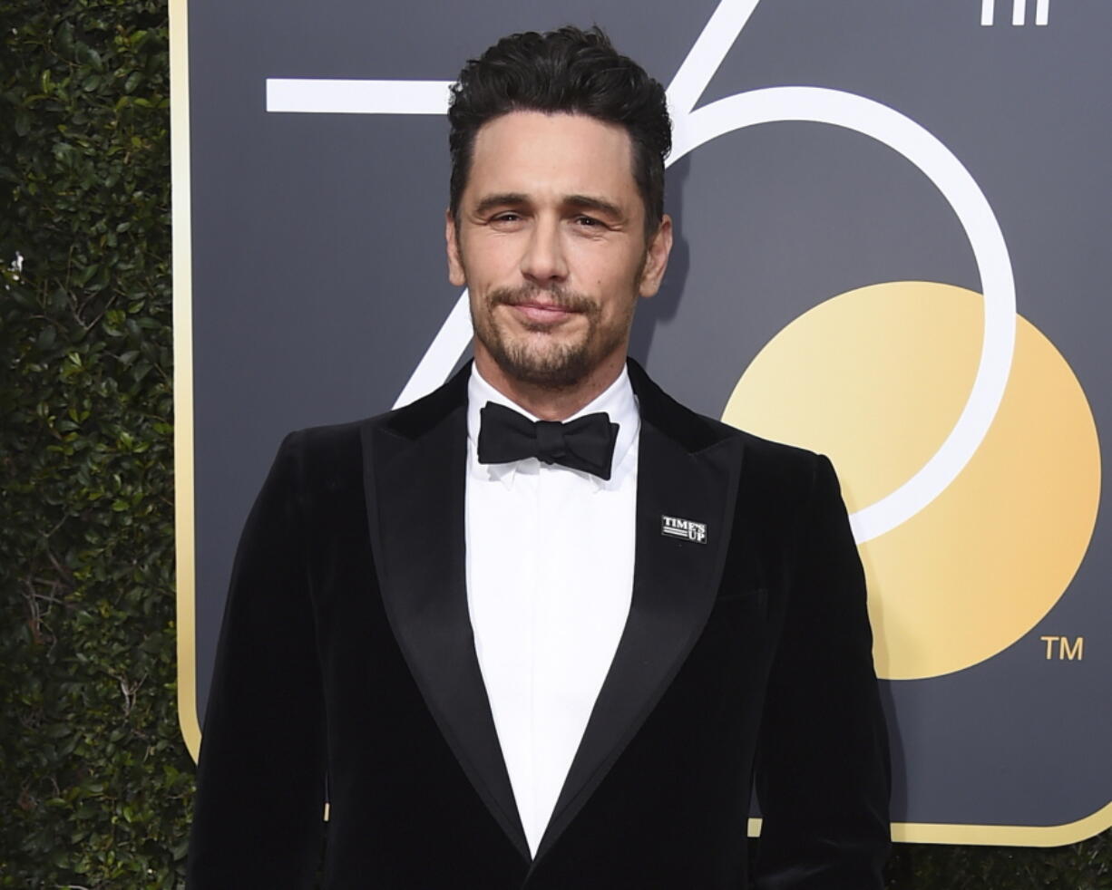 James Franco arrives at the 75th annual Golden Globe Awards in Beverly Hills, Calif.