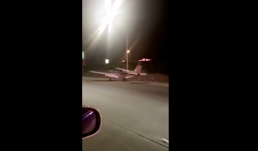 Plane makes emergency landing on Southern California freeway The