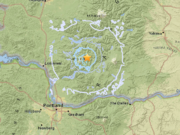 A series of nine earthquakes originating near Mount St. Helens early Wednesday was felt throughout Clark County and as far away as Seattle, according to the U.S.