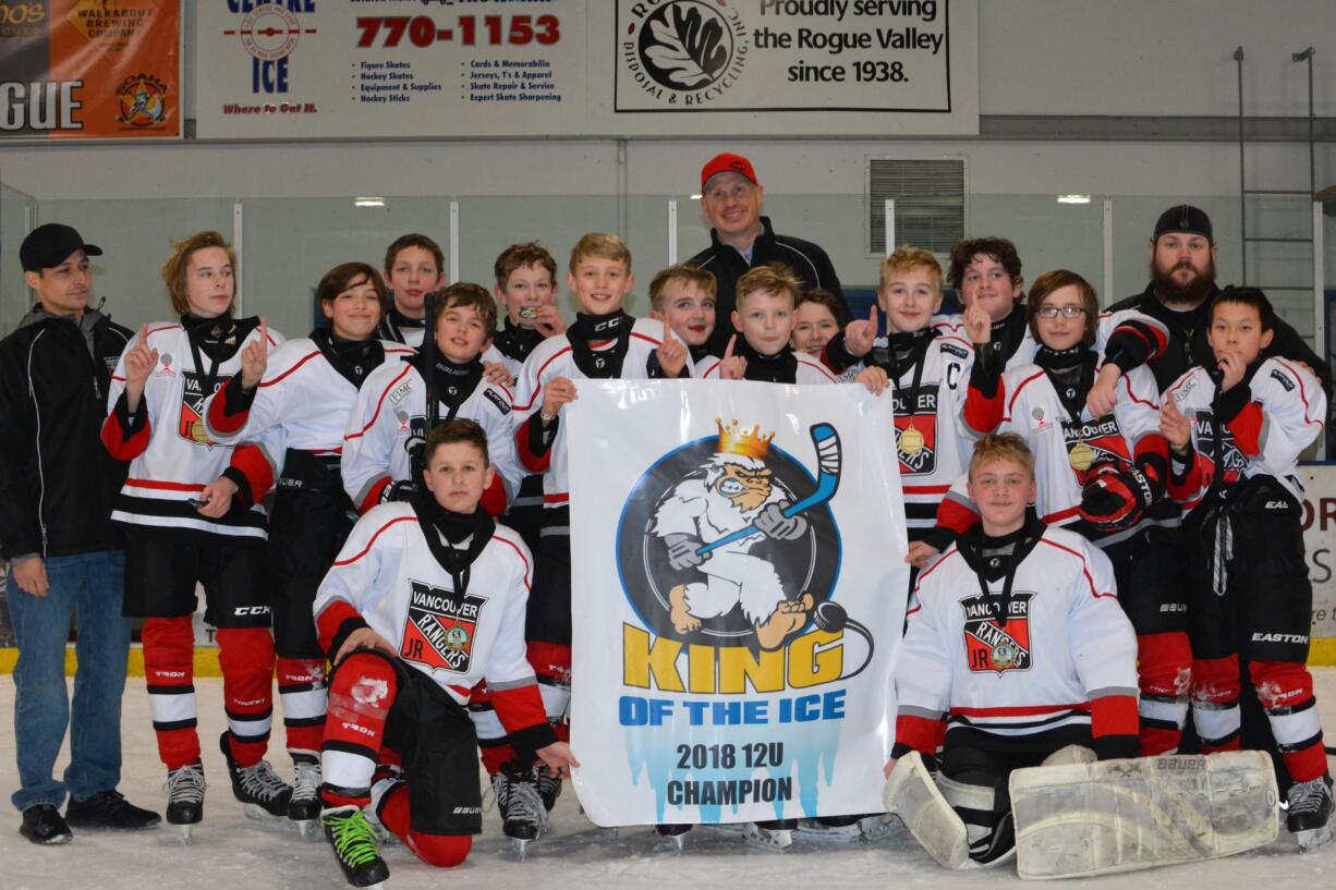 The Vancouver Junior Rangers 12U hockey team won the King of the Ice tournament in Medford, Ore., played Jan. 12-15, 2018.