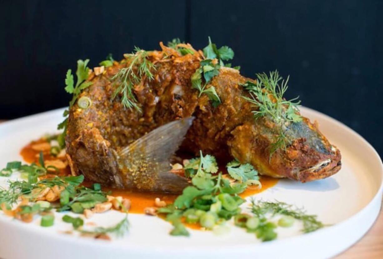 Crispy Whole Fish Châ Cá La Vong at Lantern Restaurant in Chapel Hill, N.C.