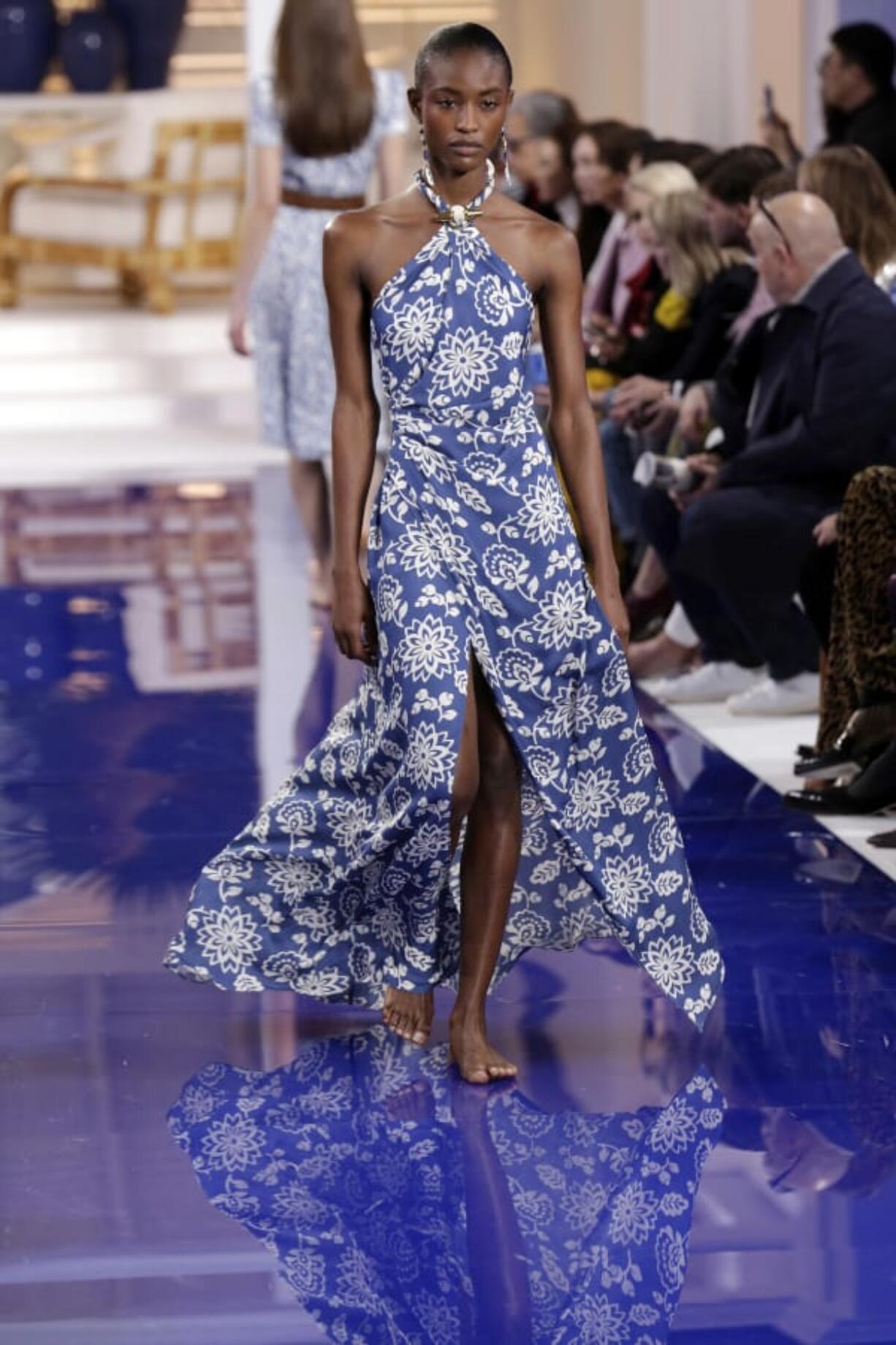 The Ralph Lauren collection is modeled during Fashion Week in New York, Monday, Feb. 12, 2018.