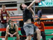 Trey Knight, a sophomore at Ridgefield High School, won the boysí shot put at the 2018 Simplot Games on Saturday, Feb. 17, 2018, at Pocatello, Idaho. His winning mark was 62 feet, 11 inches.