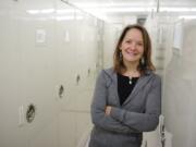 Crystal Maier, collection manager at the Field Museum in Chicago, seen on Feb. 12, studies how insects survive the winter.