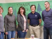 Woodland: Woodland Public Schools board members, from left, Janice Watts, Sarah Stuart, Lesa Beuscher, Steve Madsen and Matt Donald were honored at their Jan. 22 meeting as part of School Board Recognition Month.