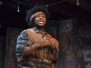 Timothy Busch of Vancouver sings during a dress rehearsal for “Hair: The Original Tribal Love-Rock Musical,” at Clark College’s Decker Theater.