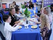 Battle Ground: Maple Grove Elementary School third-graders learned about proper manners and dining etiquette during a special “formal dining” lunch.